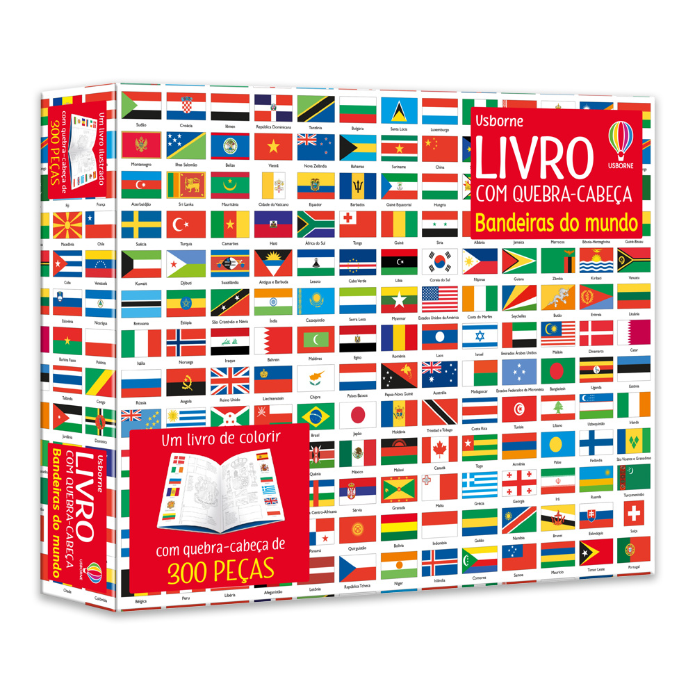 Bandeiras Do Mundo: Livro Com Quebra - Cabeça