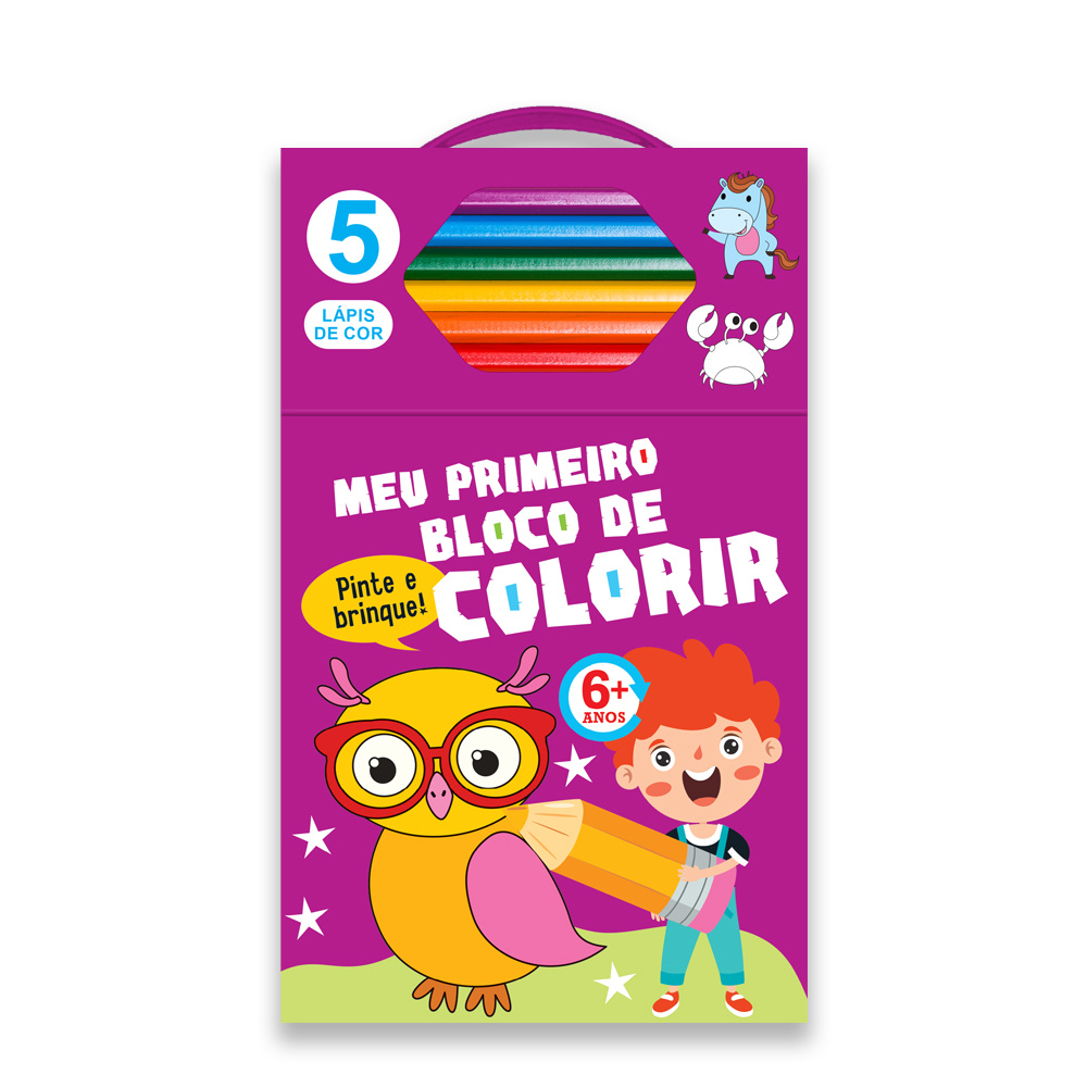 Meu Primeiro Bloco De Colorir Roxo 6+