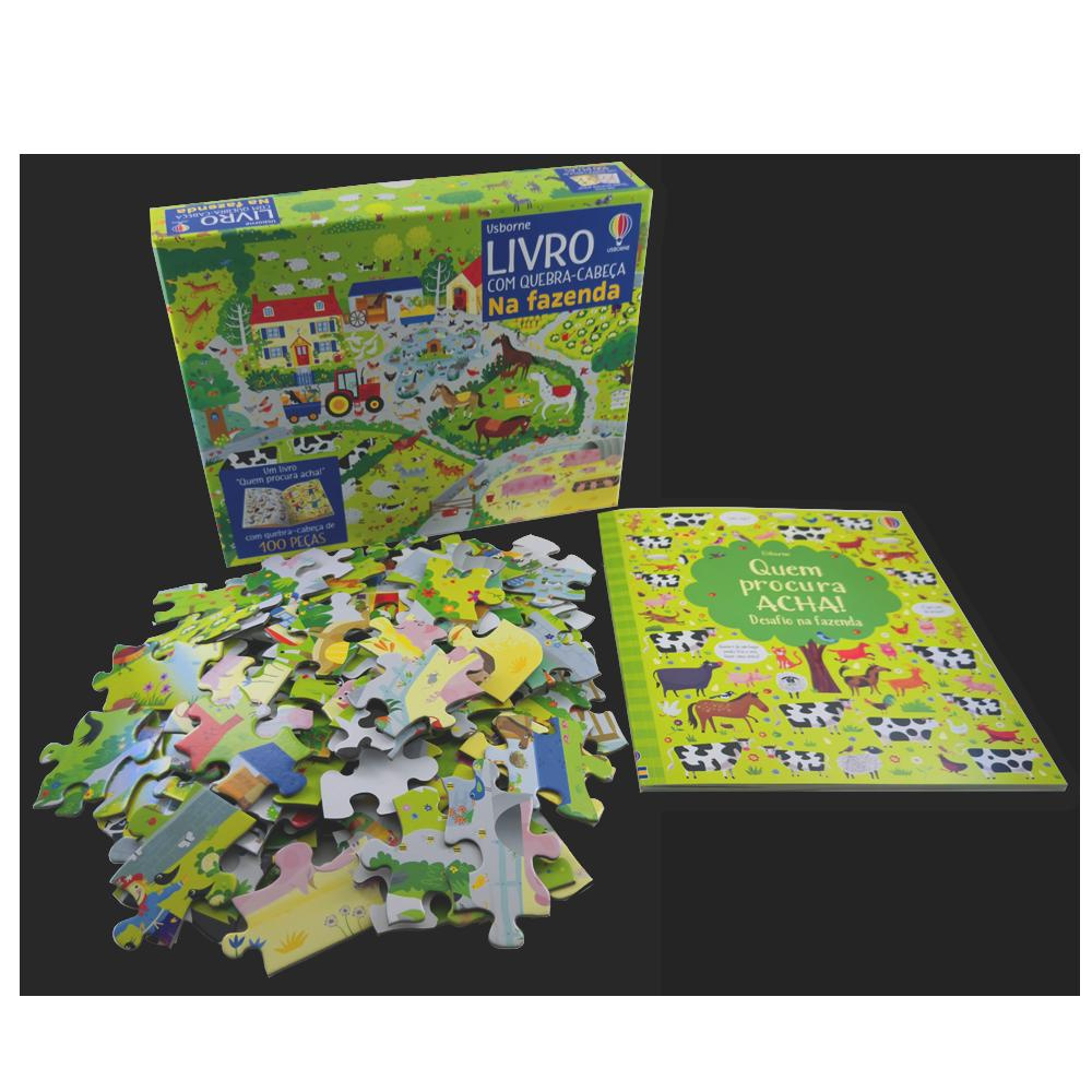 Na Fazenda: Livro Com Quebra-cabeça