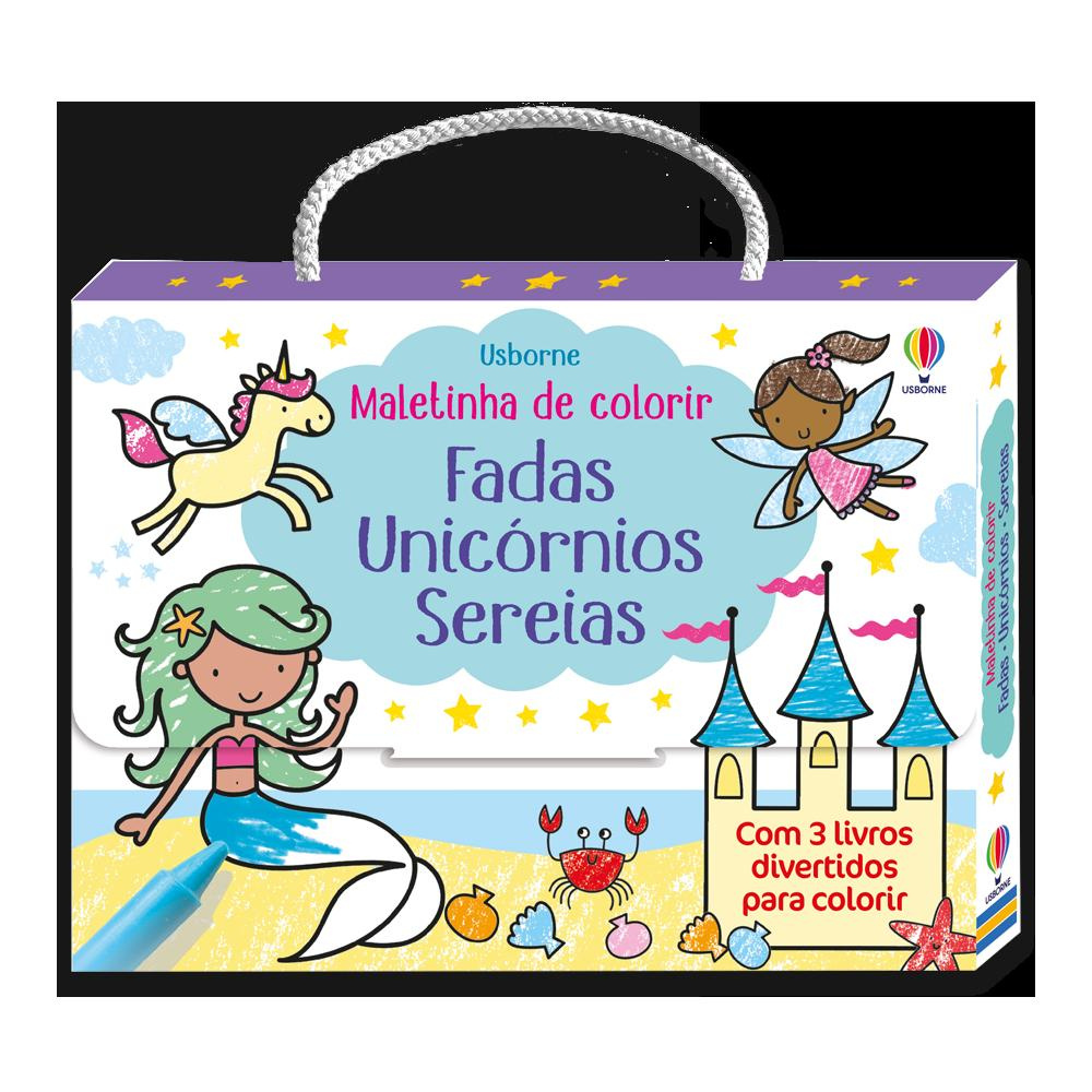 Fadas, Unicórnios,sereias: Maletinha De Colorir